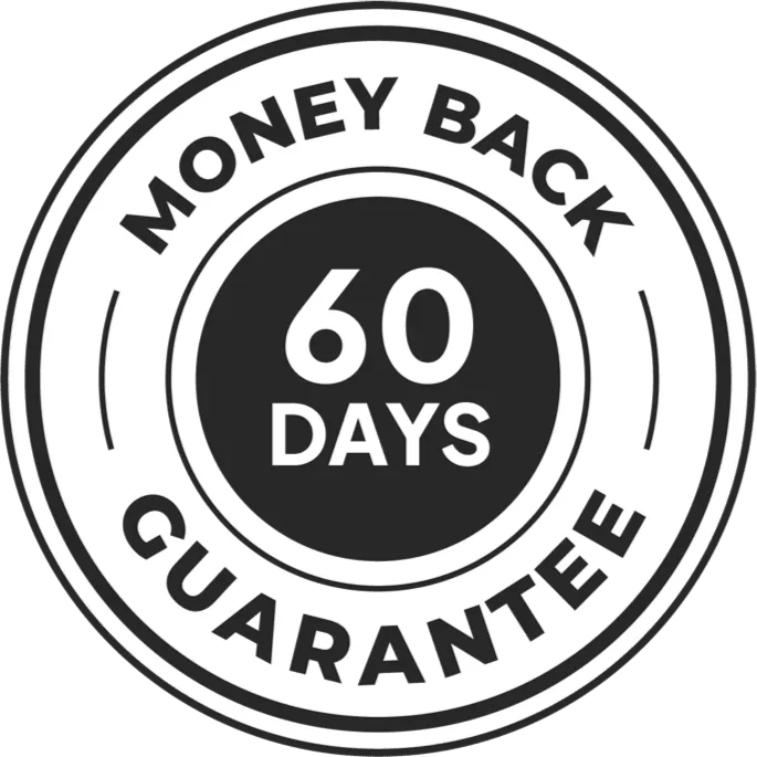60 day money back guarantee badge for GLP Slim